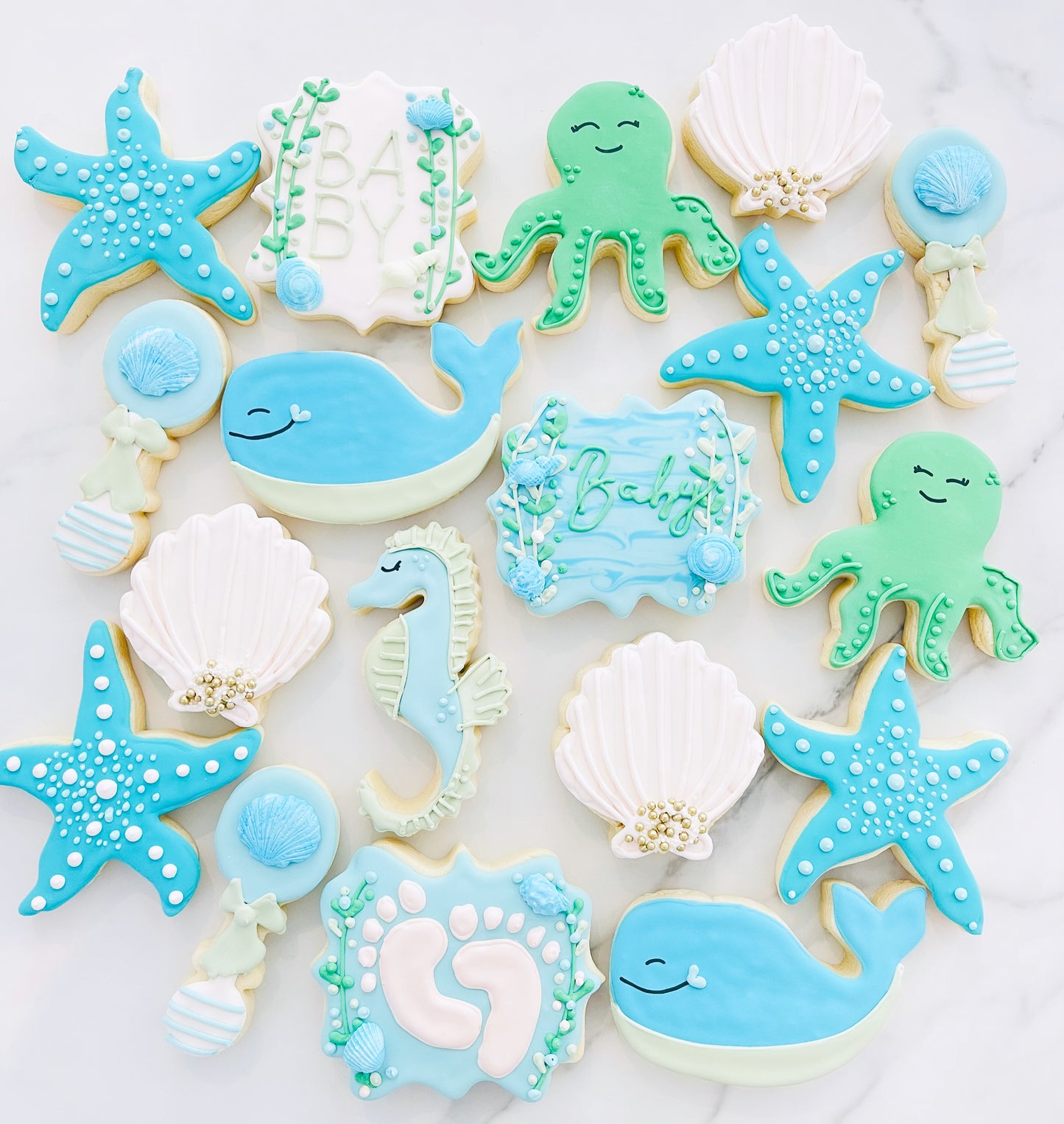 Under the Sea Baby Shower Cookies