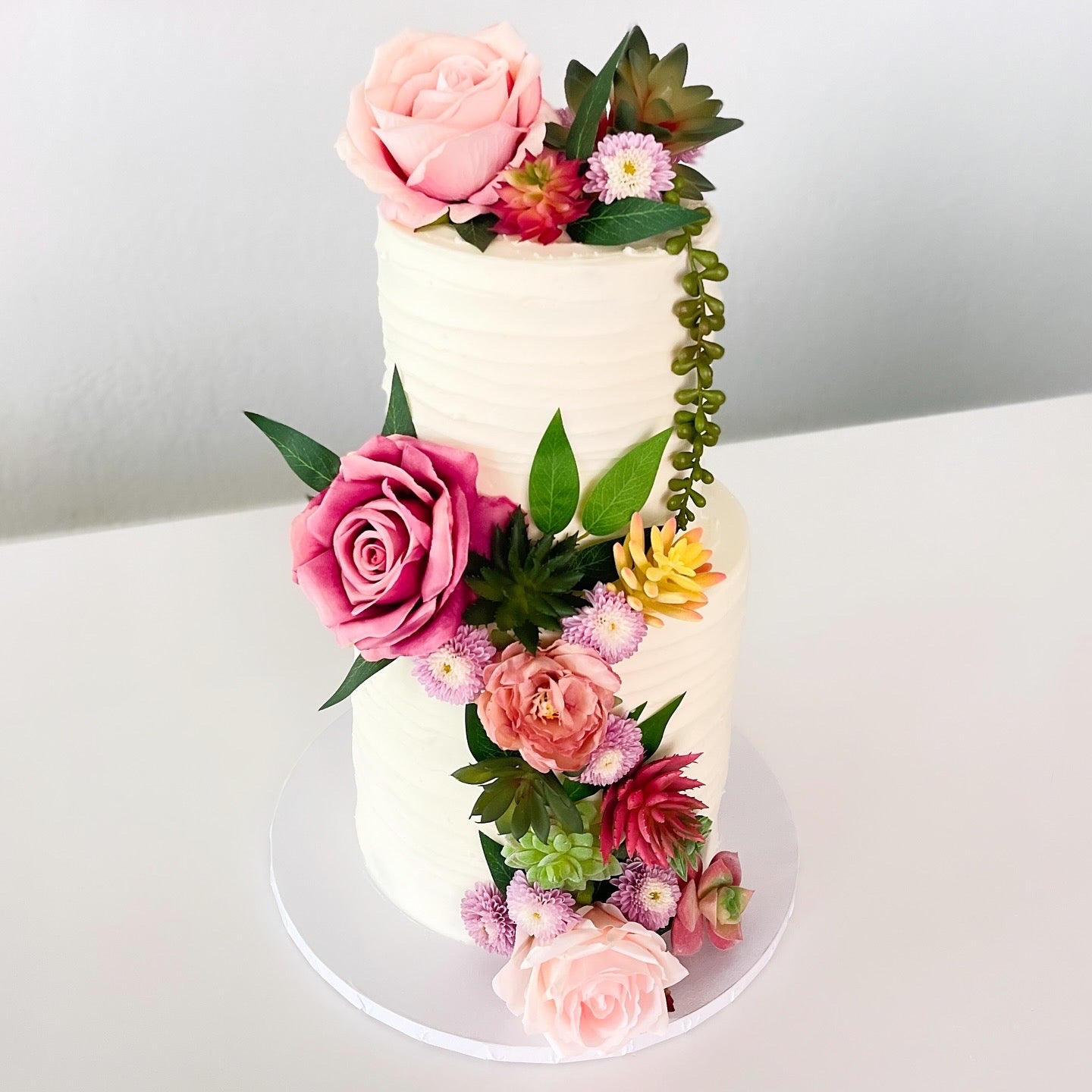 2 tier succulent cake Two Tier Cactus Cake