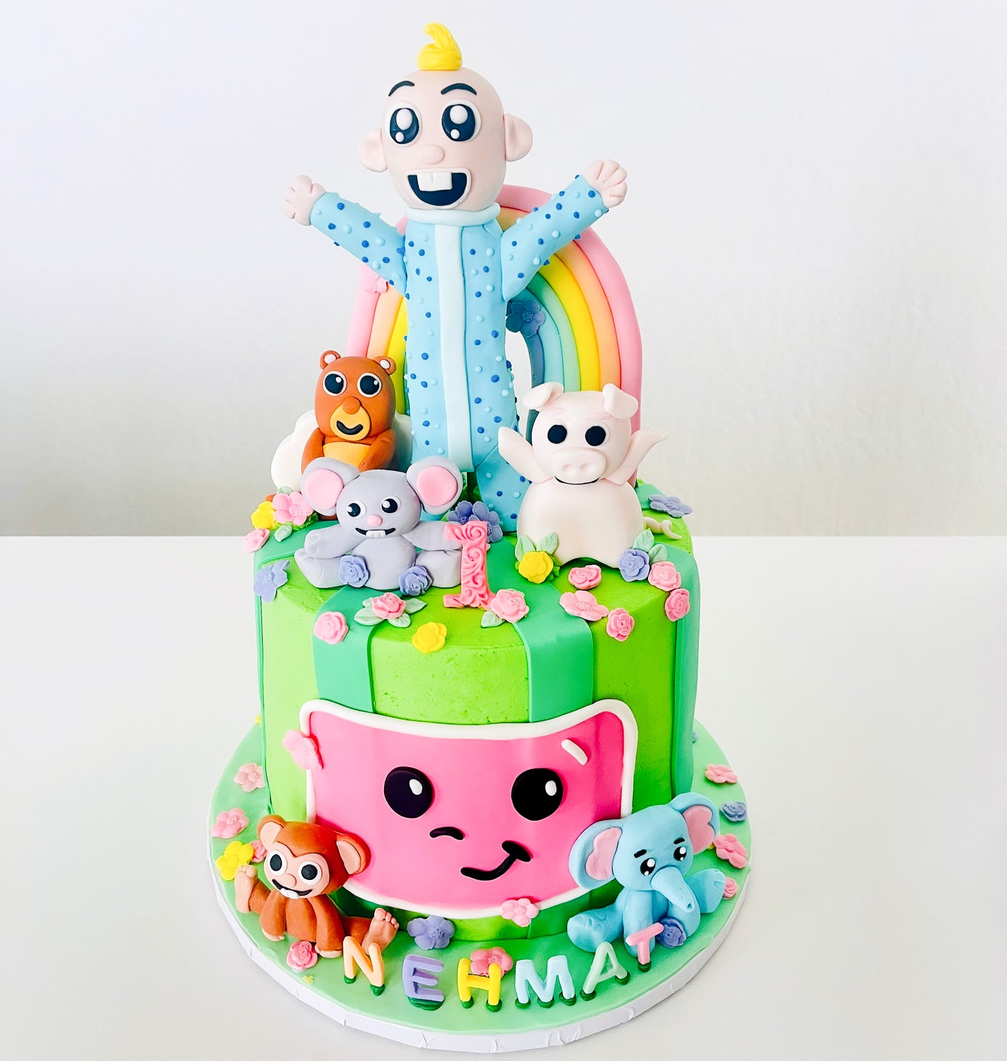 Cocomelon 1st Birthday Cake