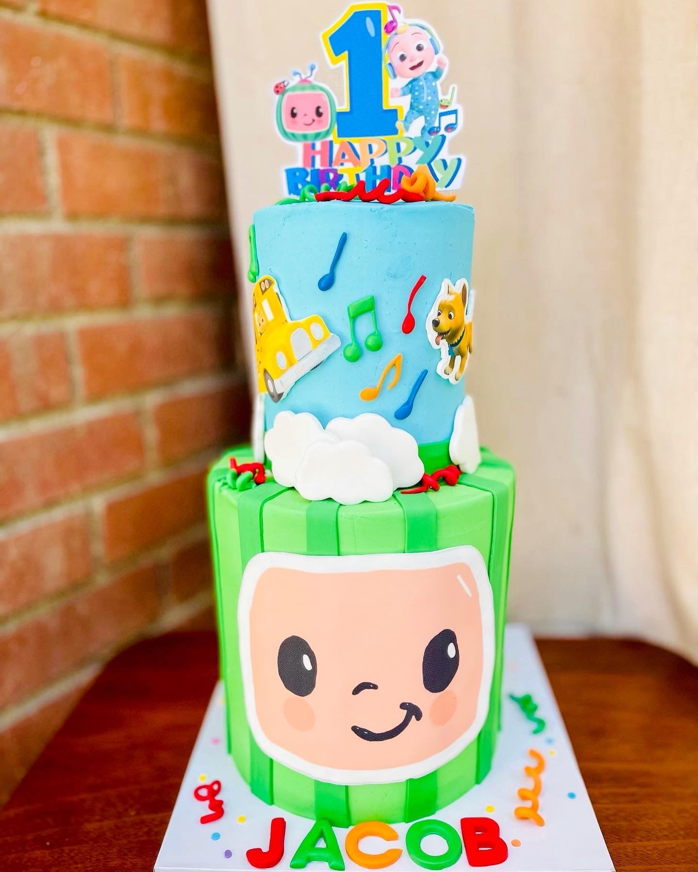 Cocomelon 2 Tiers Cake
