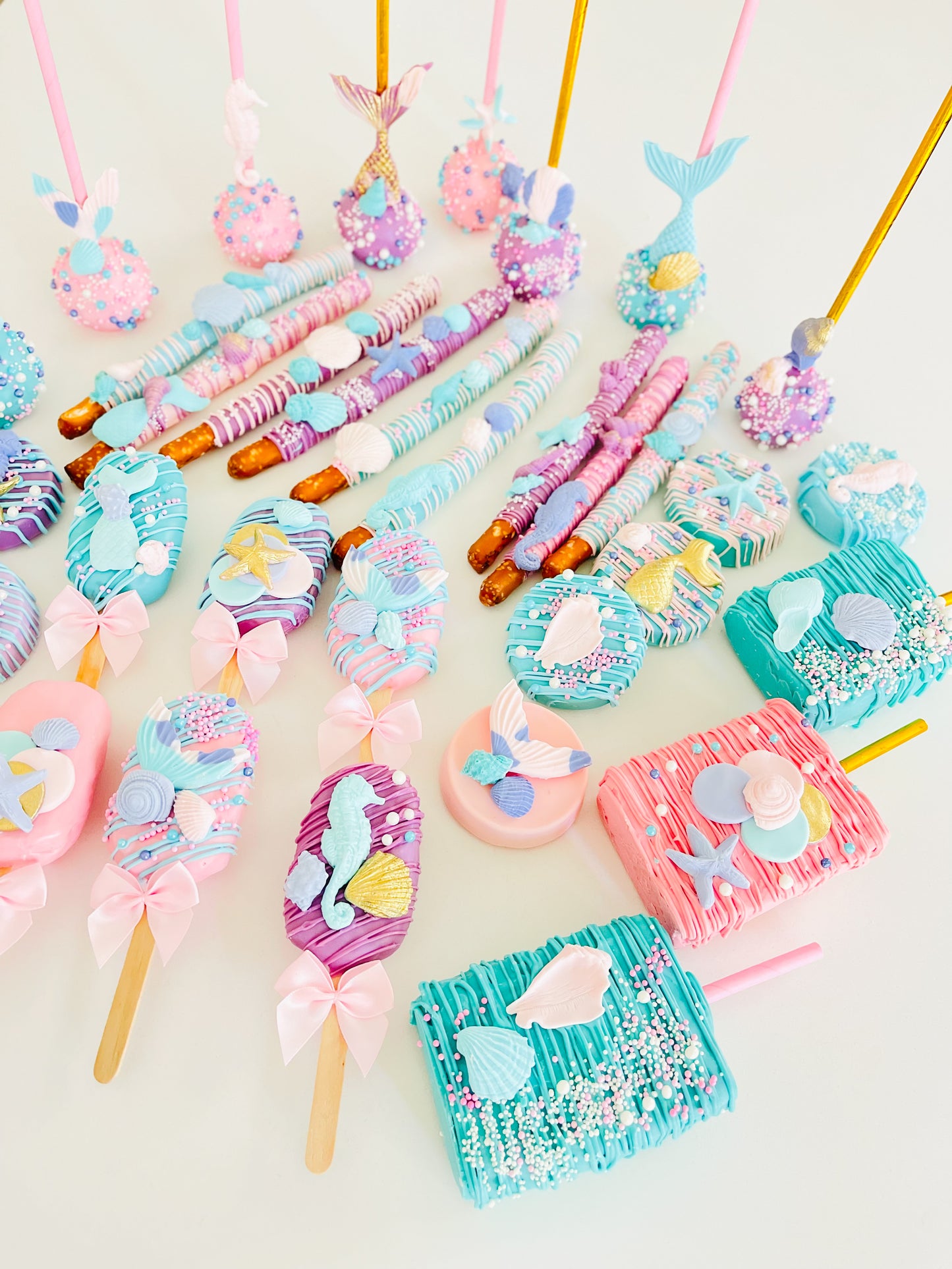 Mermaid Cake Popsicles