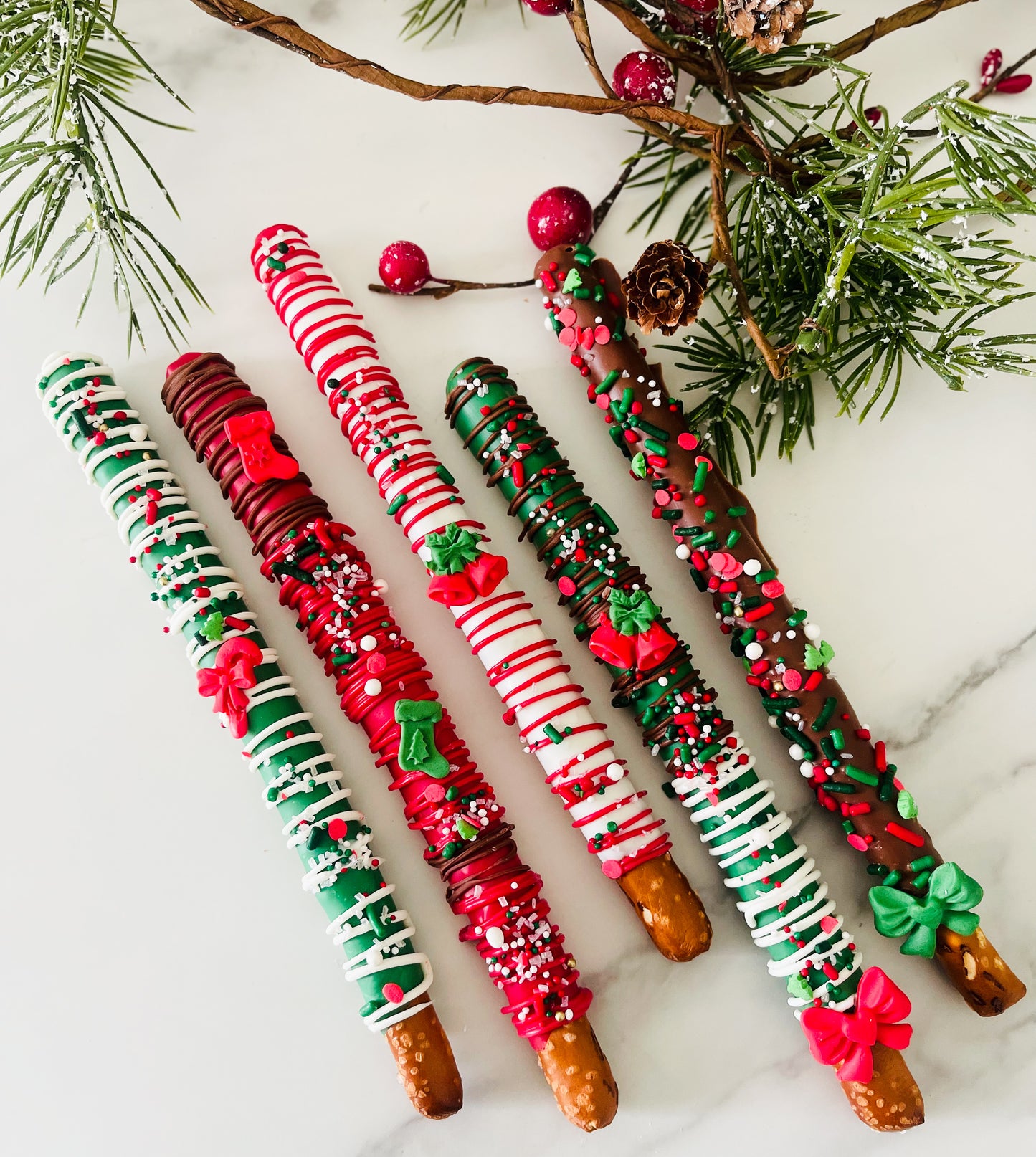 Christmas Chocolate Pretzels