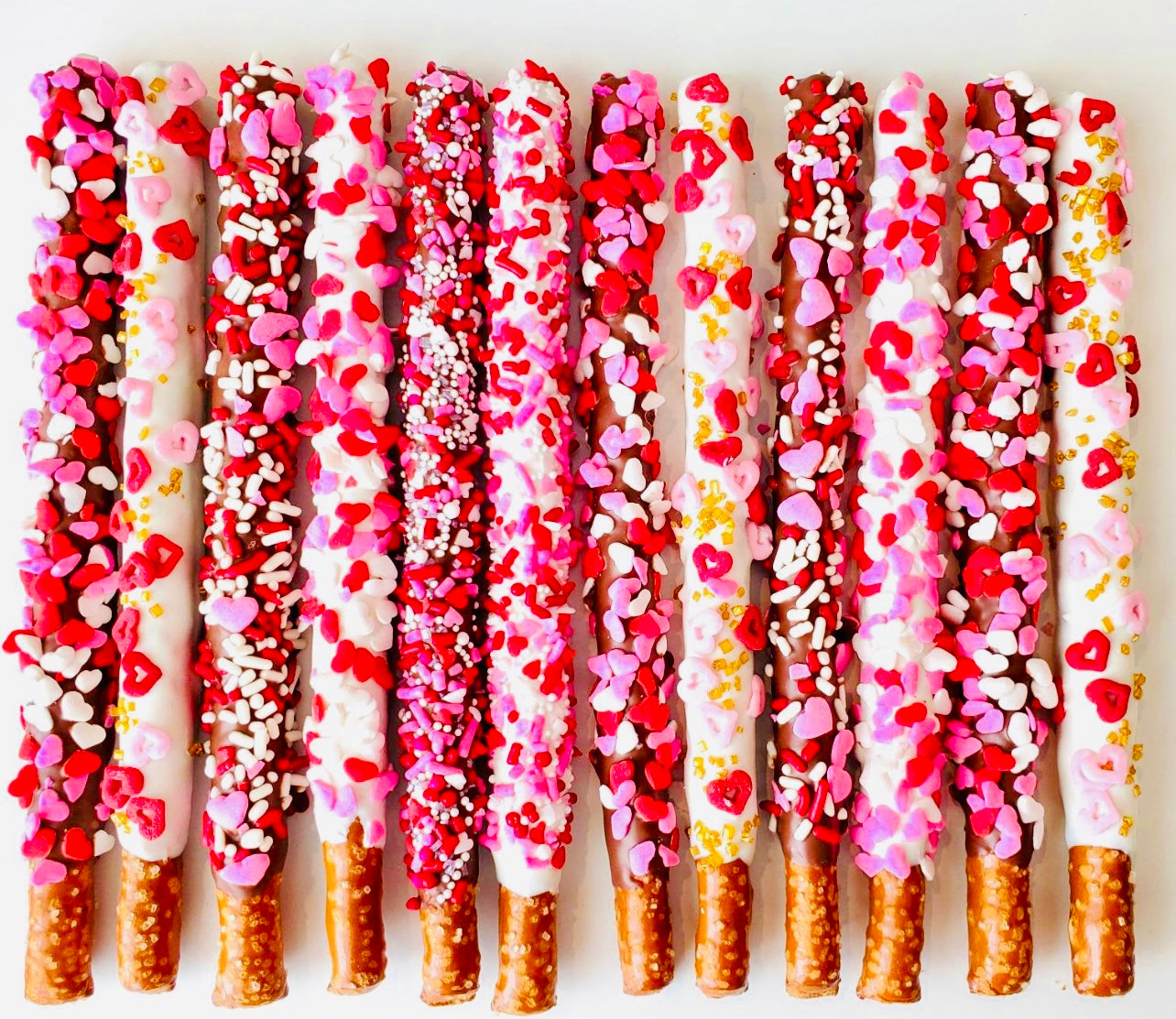 Valentine's Day Chocolate Covered Pretzels