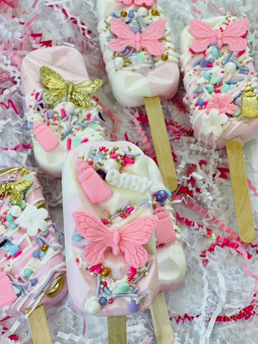 Decorated Cakesicles Butterflies Themed Party