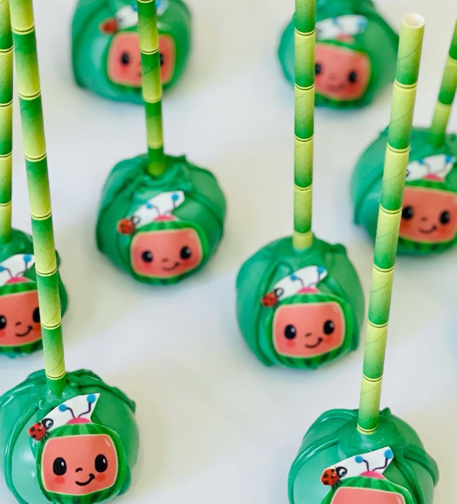 cocomelon cake pops, cocomelon birthday gift