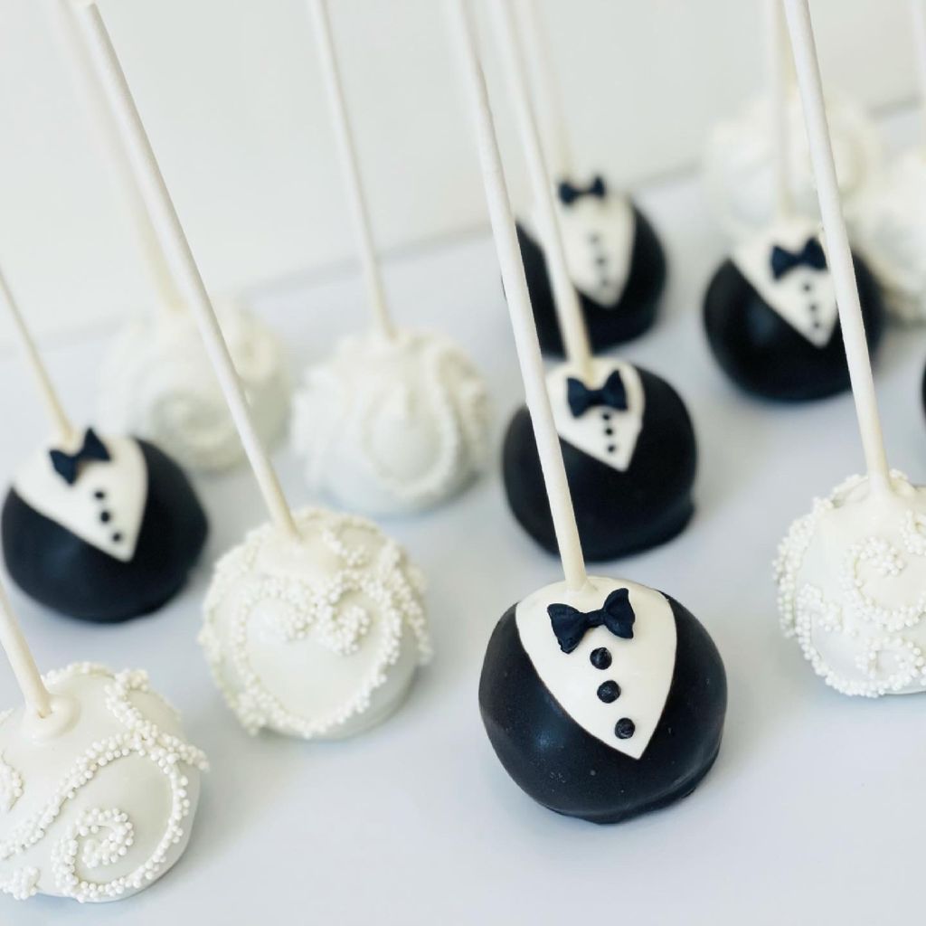 Bride And Groom Cake Pops