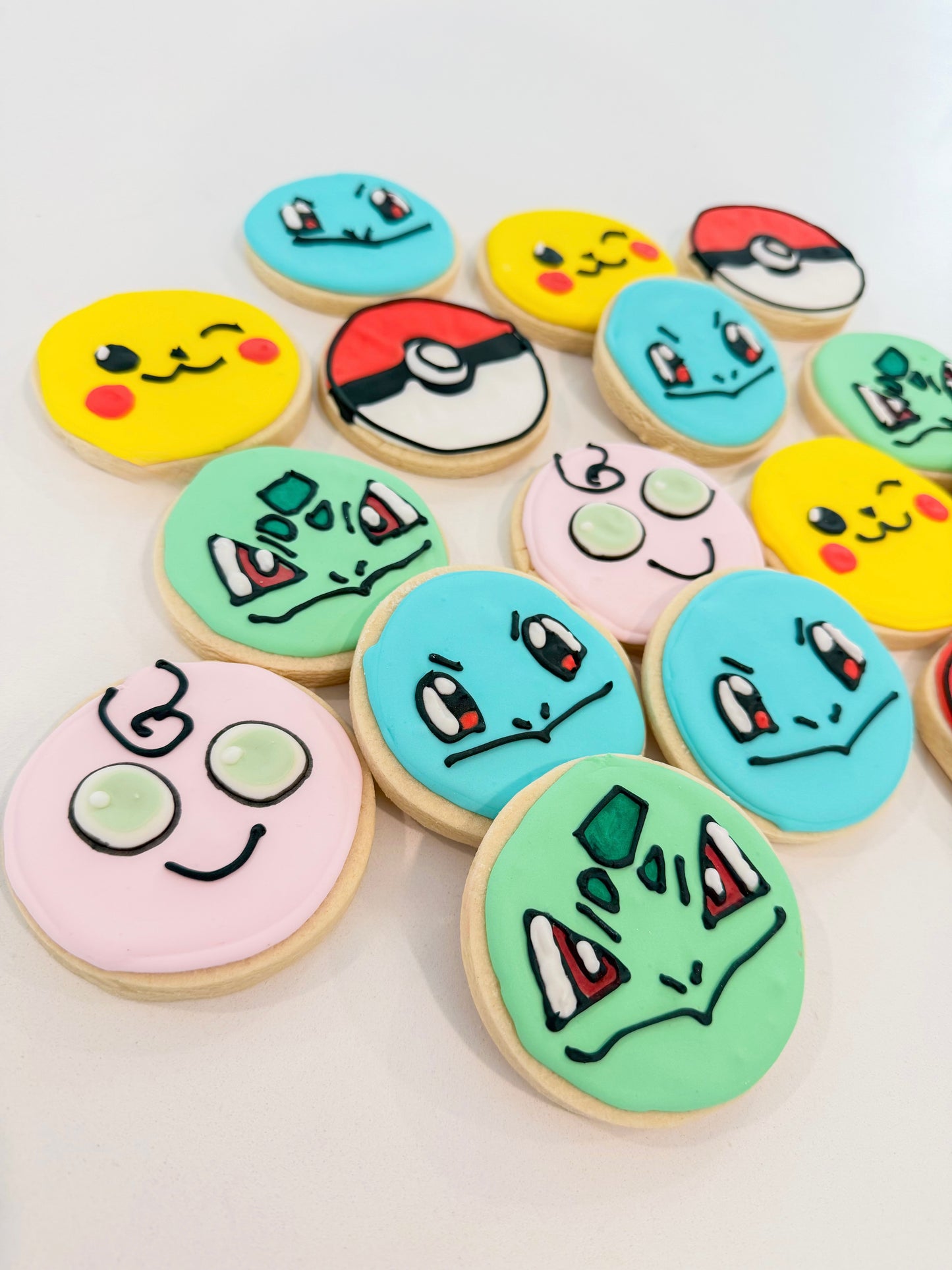 Pokémon Decorated Sugar Cookies (12-Count, Individually Wrapped) | Custom Birthday Party Favors