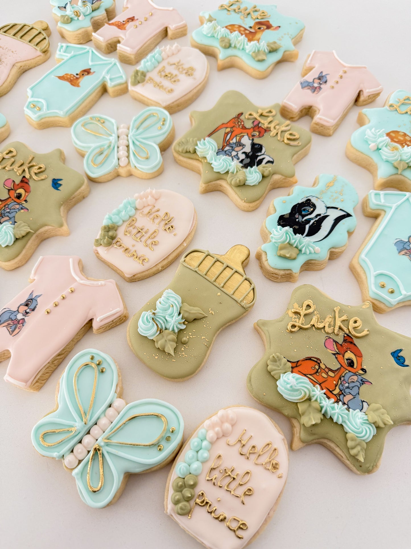 Bambi Baby Shower Cookies – 12 Count | Woodland Baby Shower Sugar Cookies & Party Favors