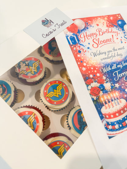 Wonder Woman Cupcakes
