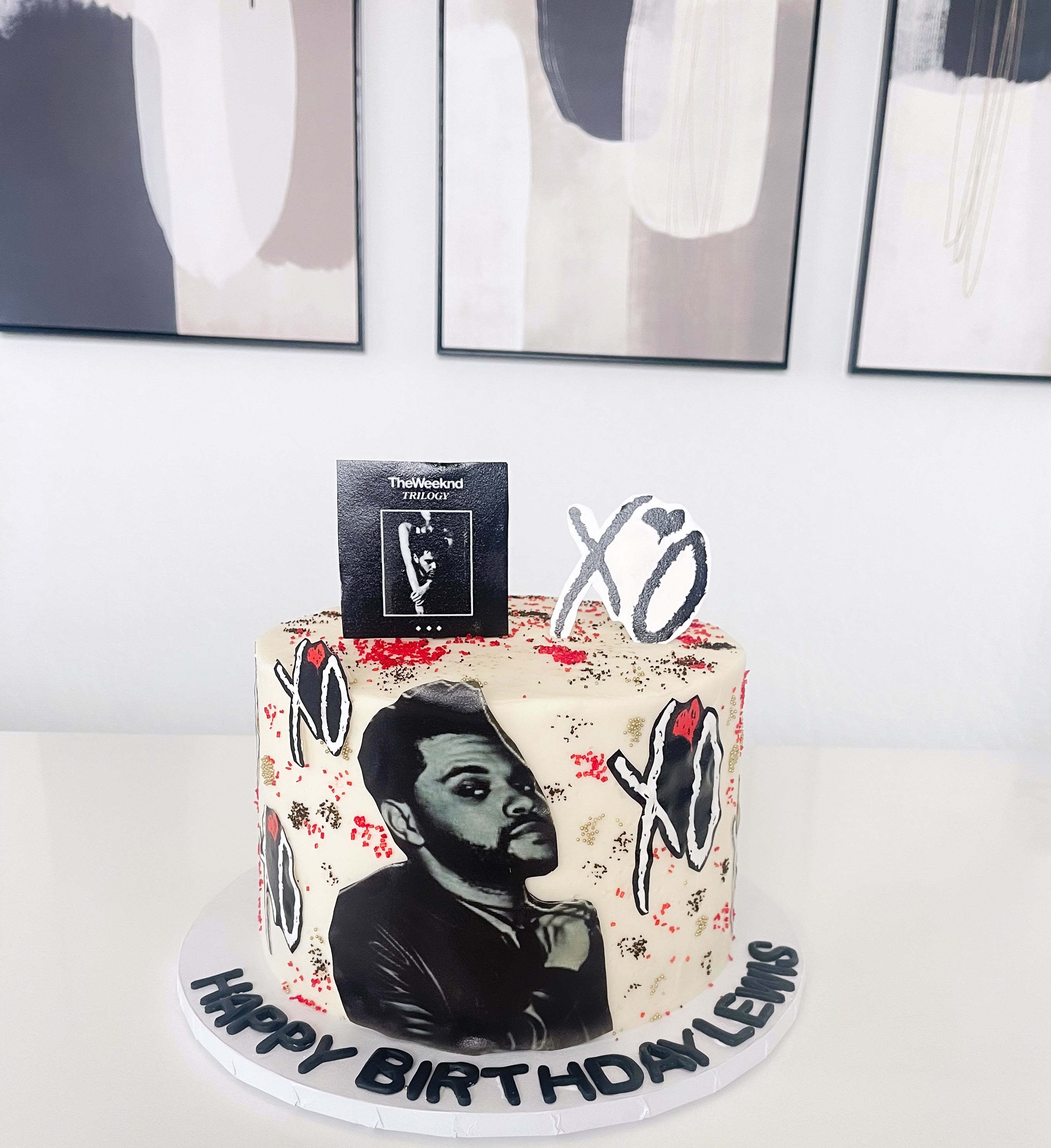 Birthday Weeknd The Weeknd Theme Birthday Cake – Cocostreatla