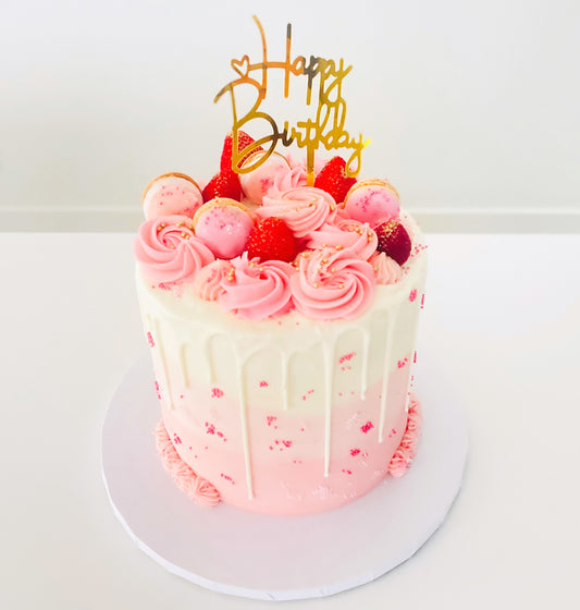 Strawberry Birthday Cake | Choose Your Color
