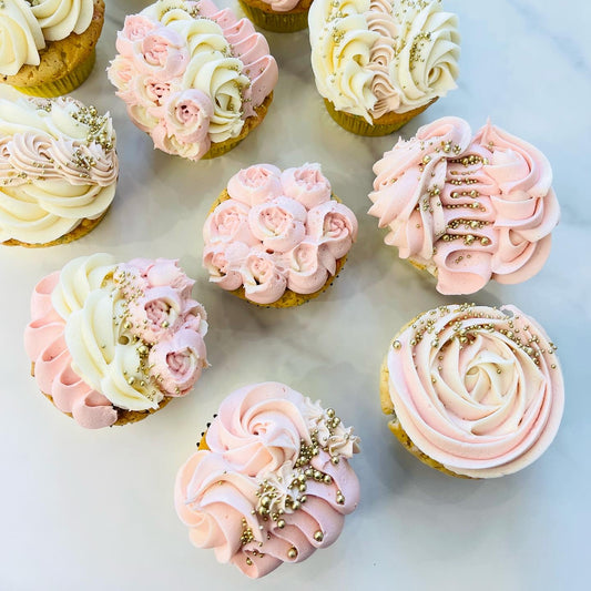 floral cupcakes, fresno bakery, cupcakes 