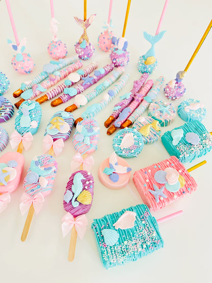 Mermaid Cake Popsicles