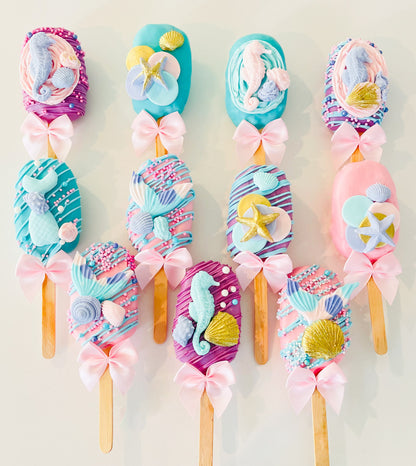 Mermaid Cake Popsicles