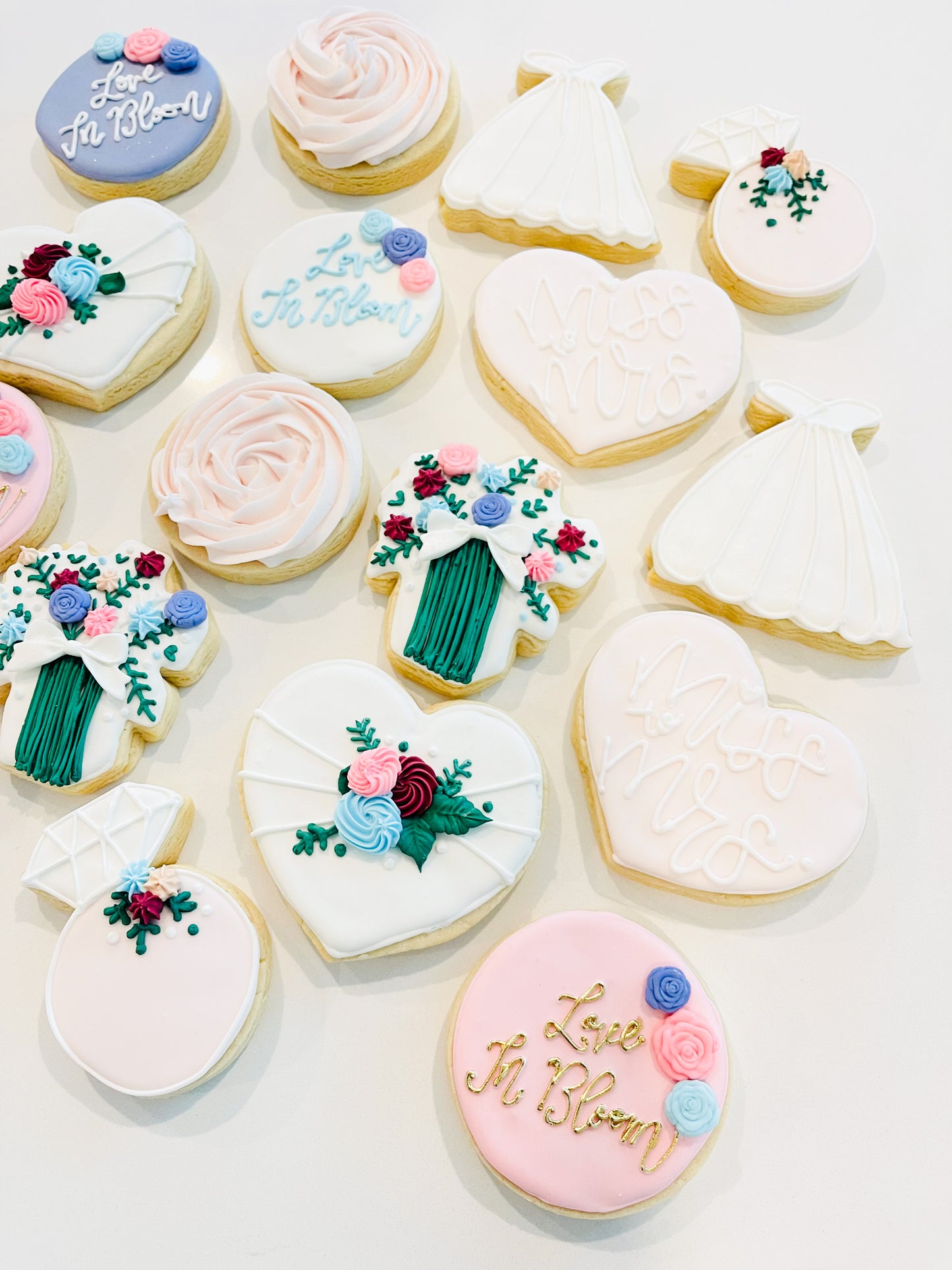Love In Bloom Bridal Shower Sugar Cookies (2 Dozen)
