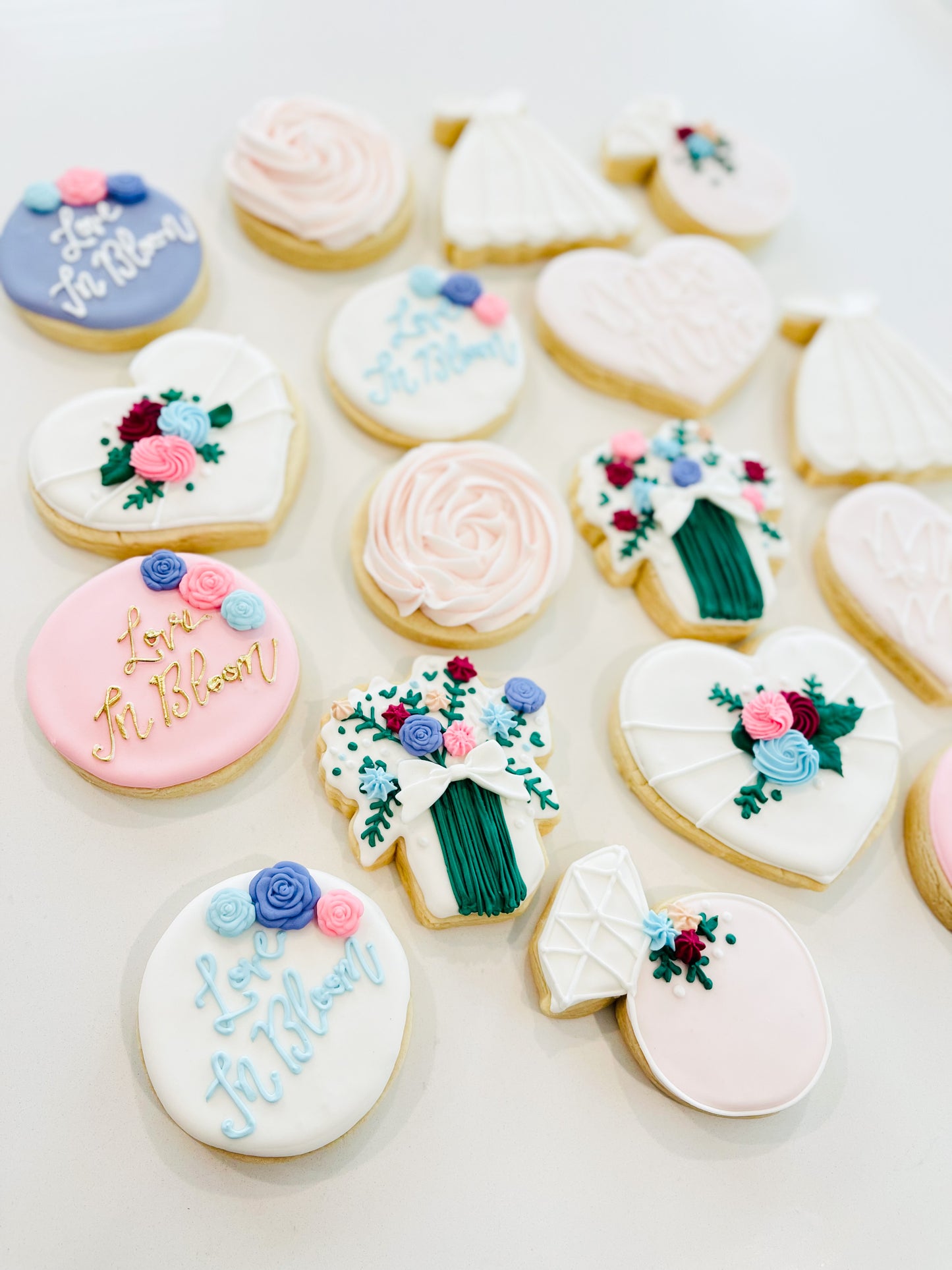 Love In Bloom Bridal Shower Sugar Cookies (2 Dozen)