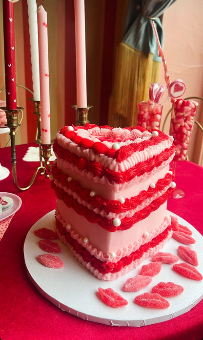 Valentine Vintage Heart Cake | Choose Your Color