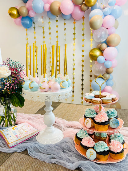 Gender Reveal Twinkle Theme Cake Pops