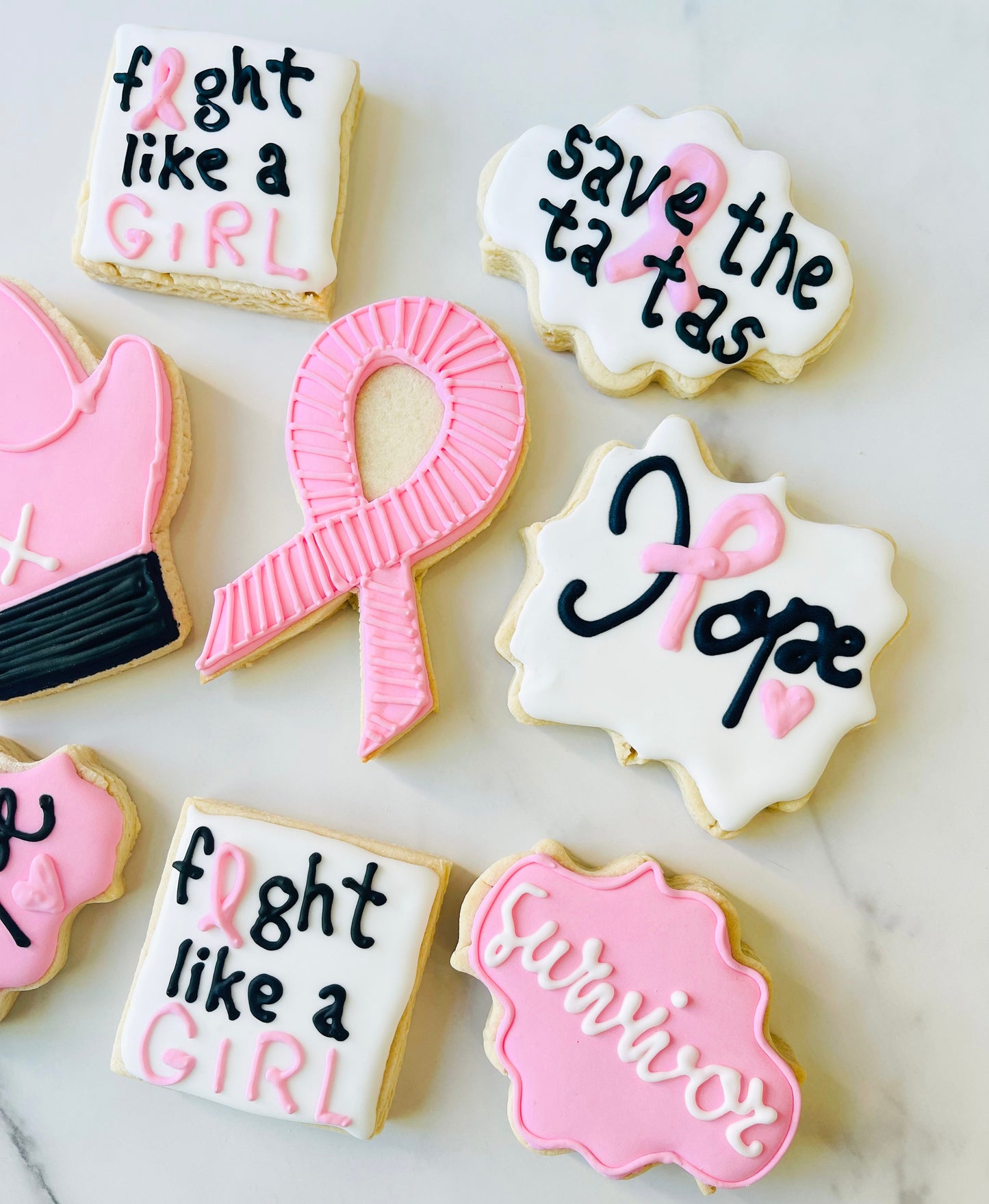 Cancer Awareness Sugar Cookies