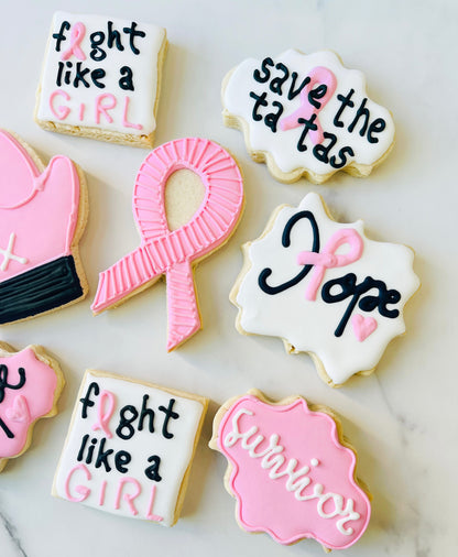 Cancer Awareness Sugar Cookies
