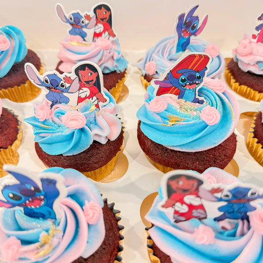 Lilo & Stitch Birthday Cupcakes