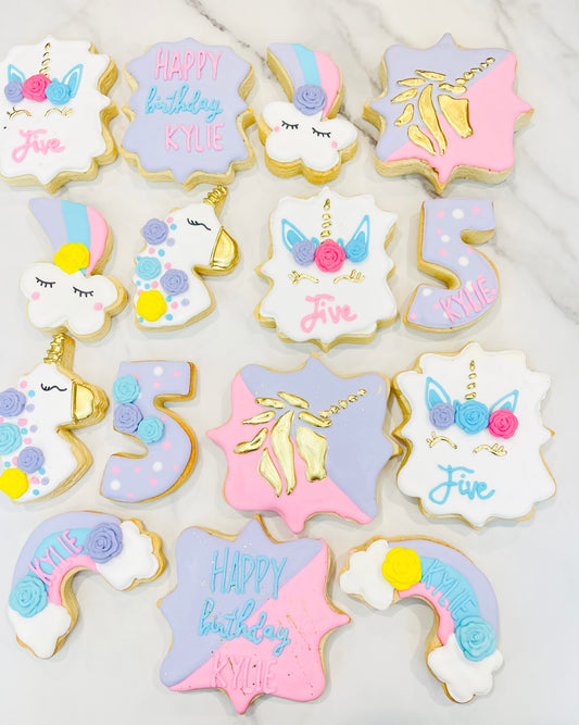 Unicorn Sugar Cookies – 12 Count | Birthday Party Favors