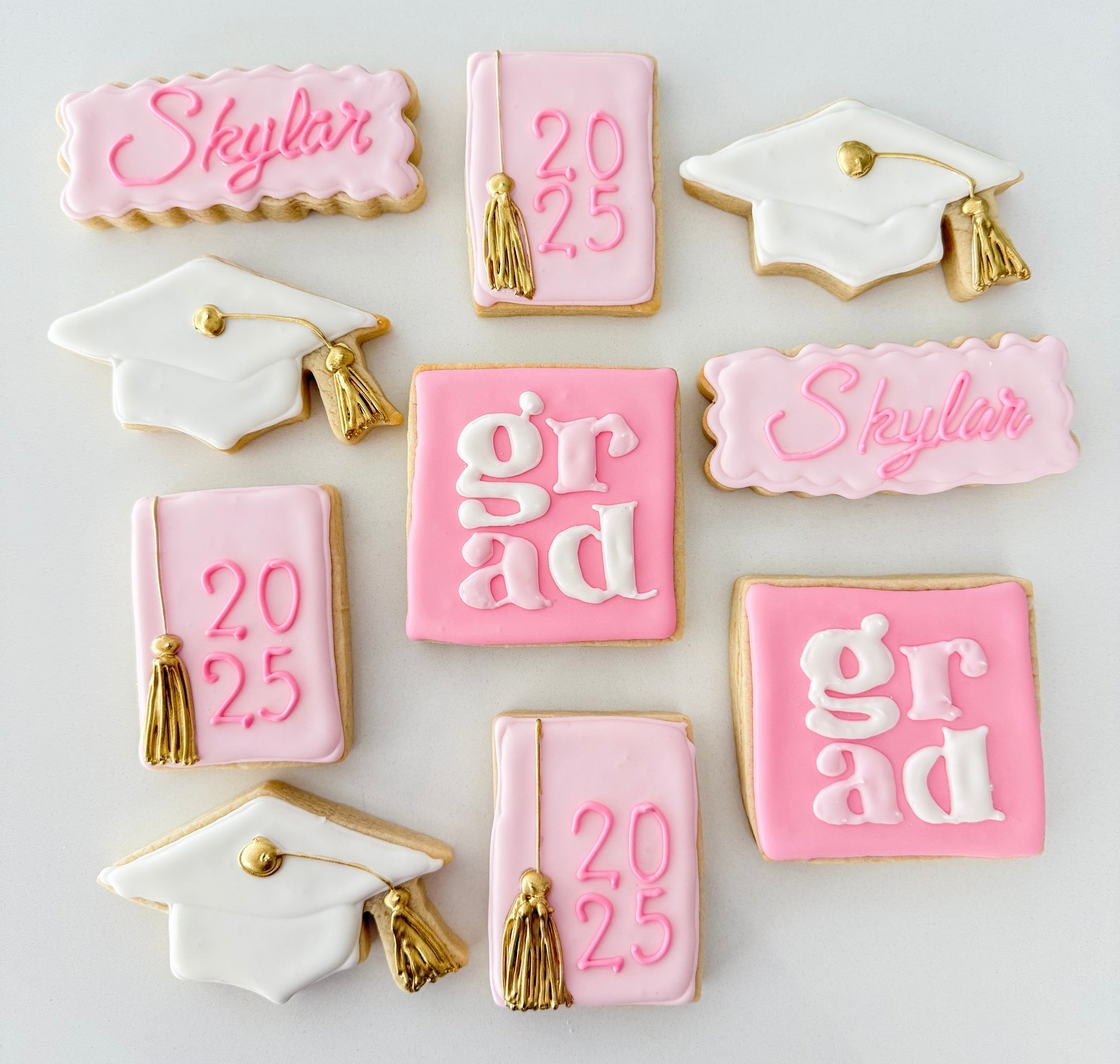 Pink Graduation Cookies 
