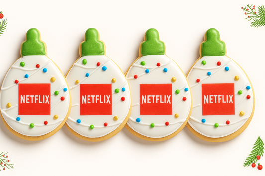 ORNAMENT COOKIES, Corporate holiday gifts

Client thank-you treats

Branded event favors

Personalized Christmas desserts, Logo cookies.