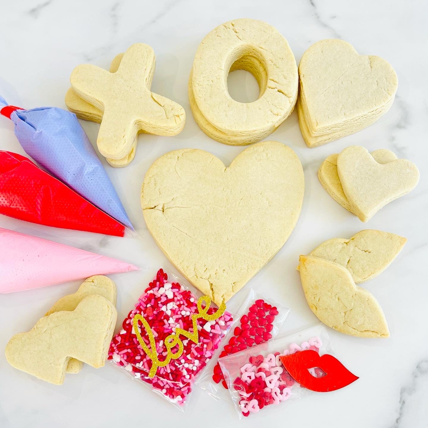 DIY Heart Cookie Kit, valentines cookies