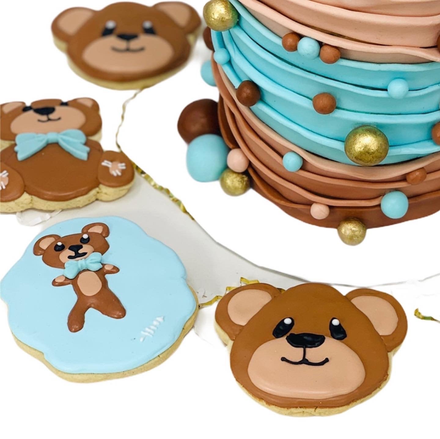 Teddy bear cookie cutter for baby shower