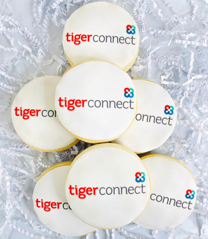 corporate branded sugar cookies, logo cookies, christmas logo sugar cookies, corporate gift, sugar cookies, custom logo cookies