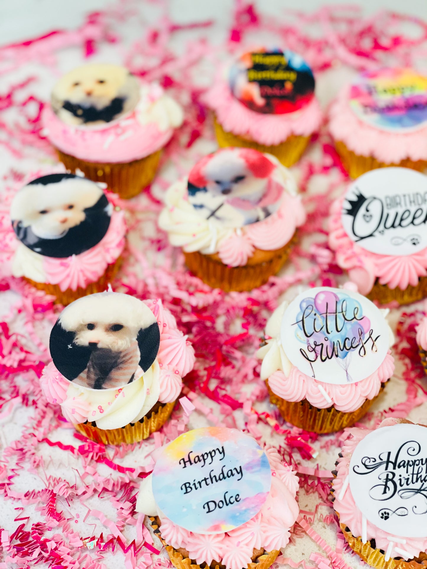 I Love My Dog Birthday Cupcakes | Upload Your Artwork