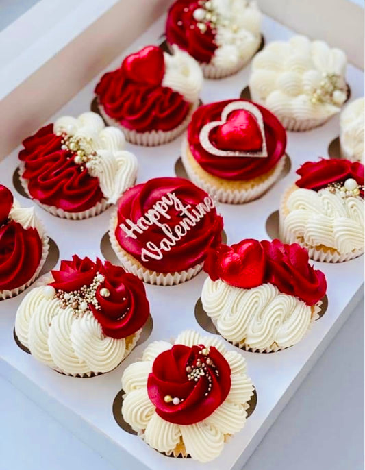 Heart Rosette Cupcakes