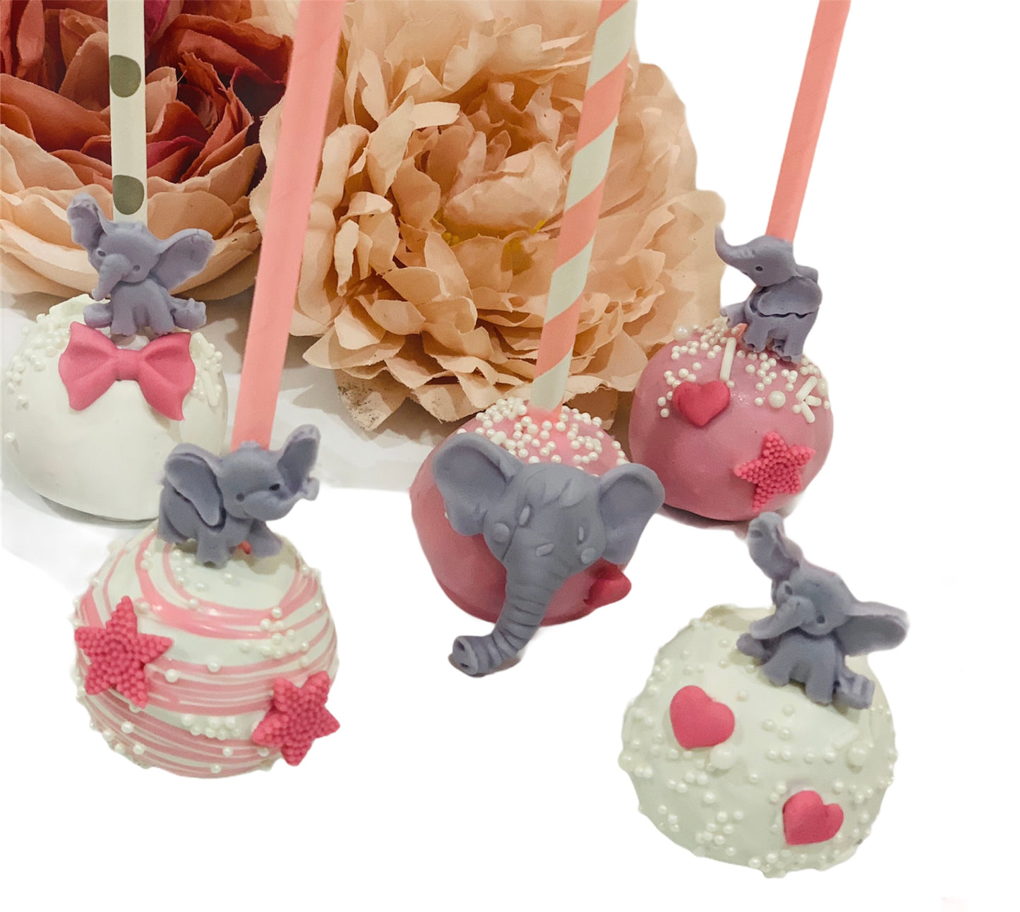 Elephant Themed Cake Pops