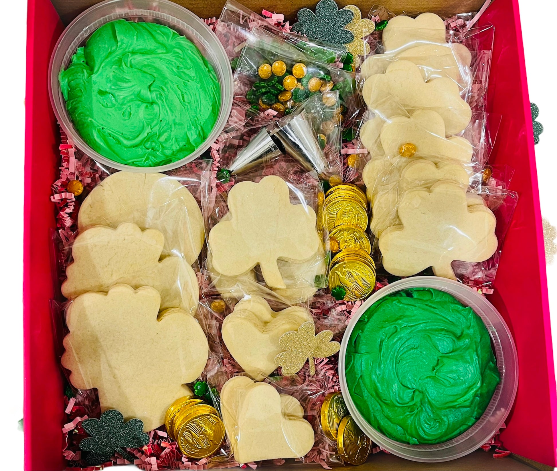 st patrique day sugar cookies, cookie creation kits, best treats in la , gift ideaa