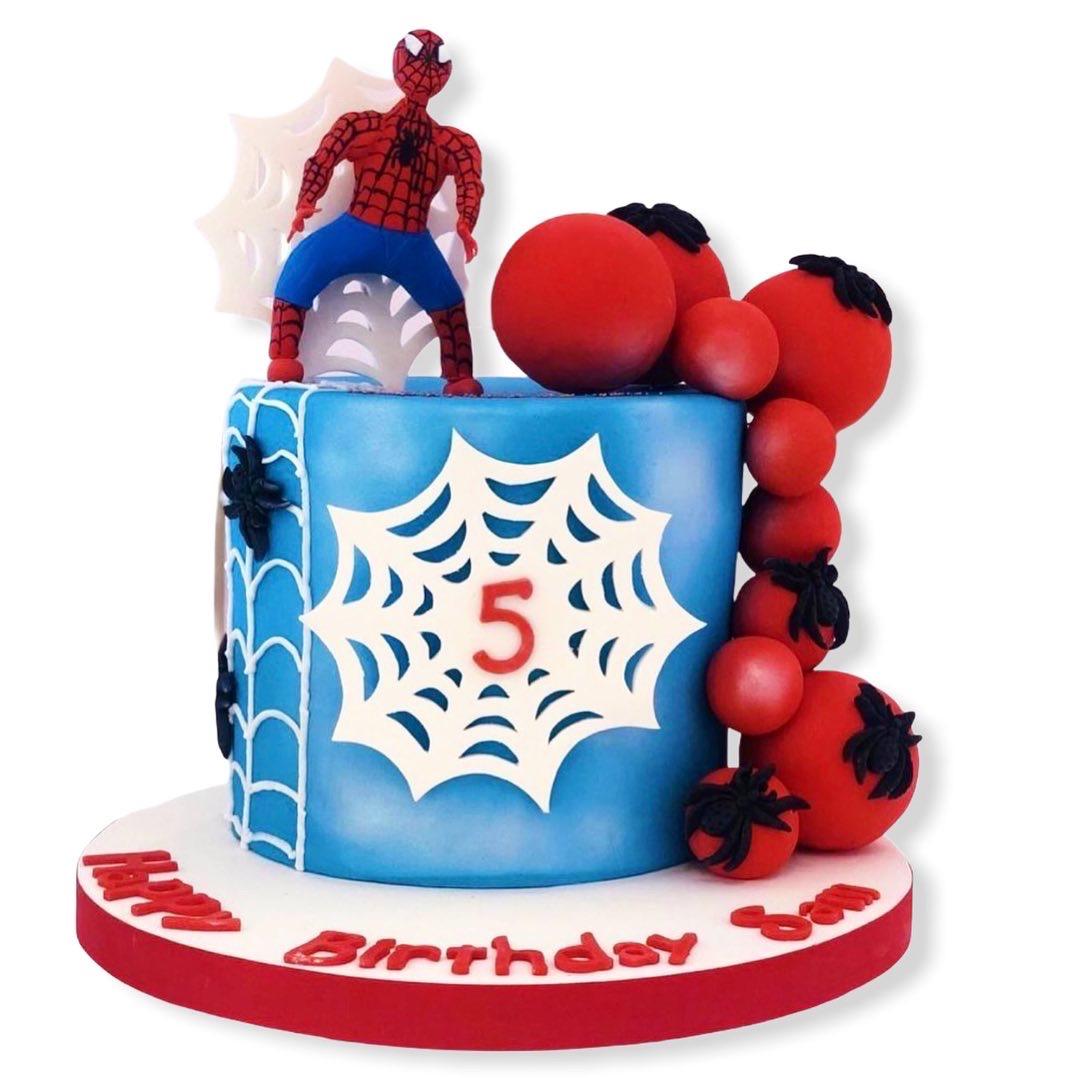 Spider man birthday cake