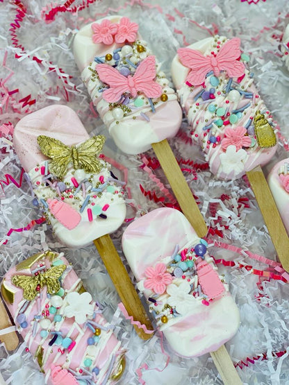 Decorated Cakesicles Butterflies Themed Party