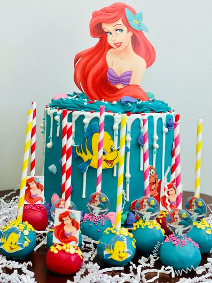 little mermaid cake pops, mermaid cake pops, mermaid desserts