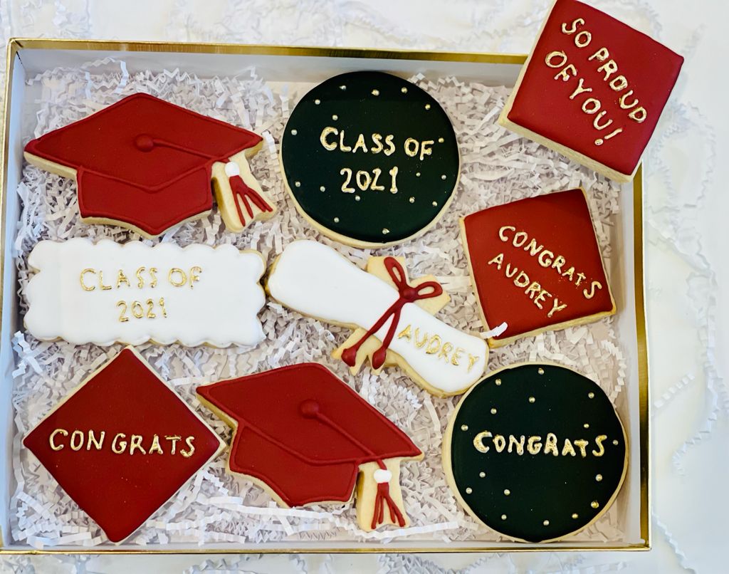graduation sugar cookies, graduation gift