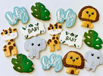 Safari theme Baby Shower Cookies (24 Cookies)