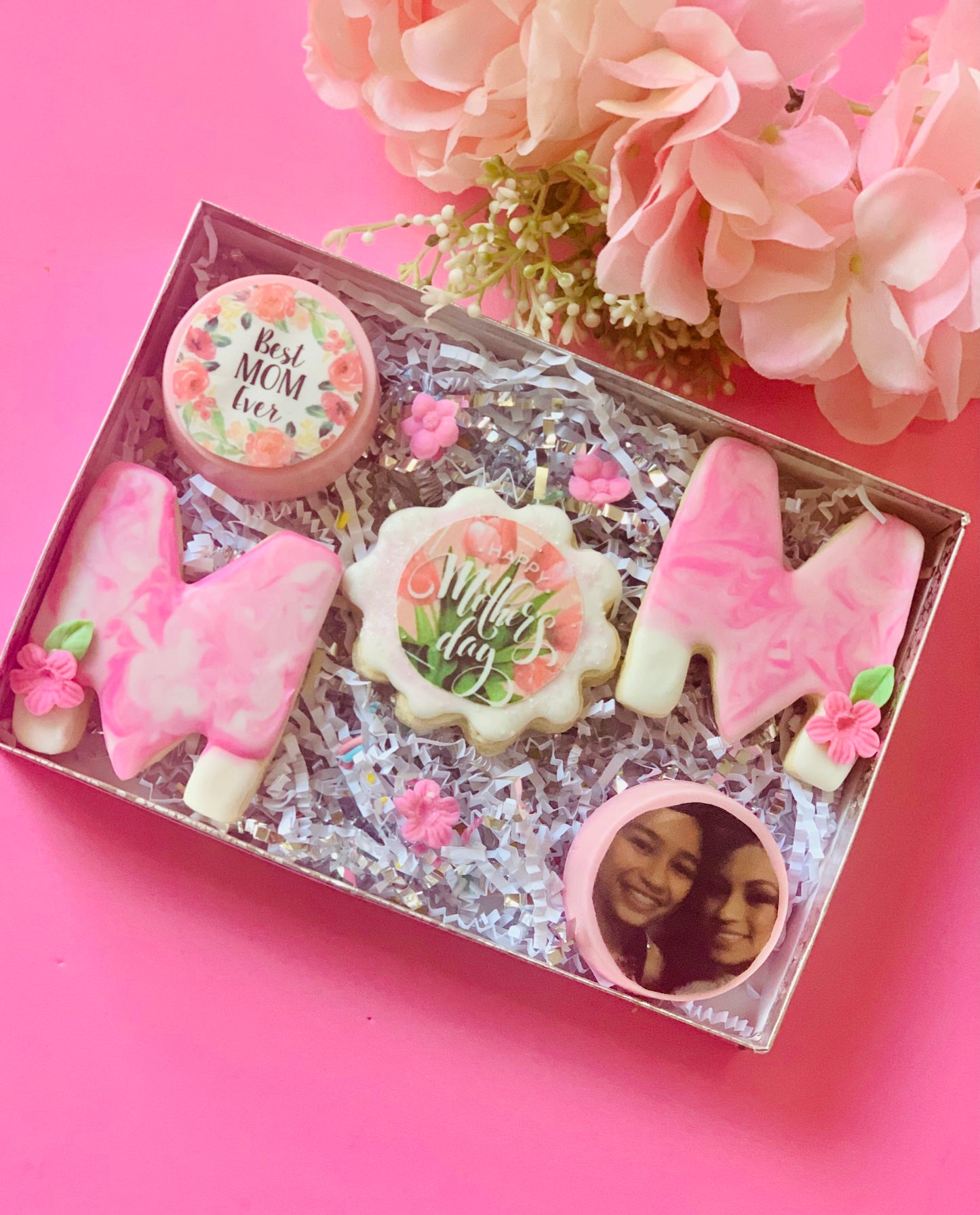Mothers day sugar cookies, mothers day treat box, mothers day gift, treats box