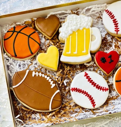 Father's Day Sports Sugar Cookie Box